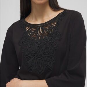 NWT Chicos Lace Inset top.